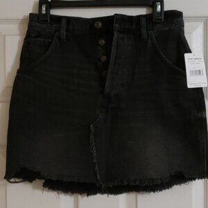 Black Denim Skirt